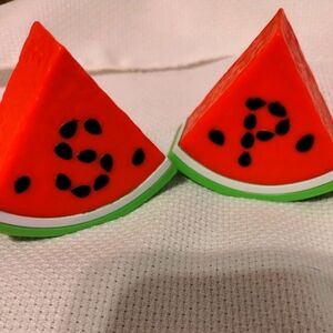 Watermelon vintage plastic Salt and pepper shakers